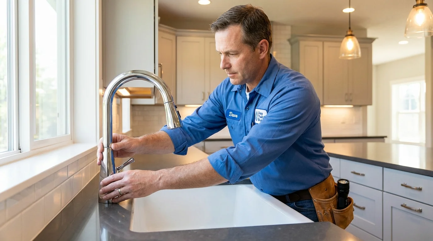 Kitchen faucet installation by Johns Plumbing LLC in Santee